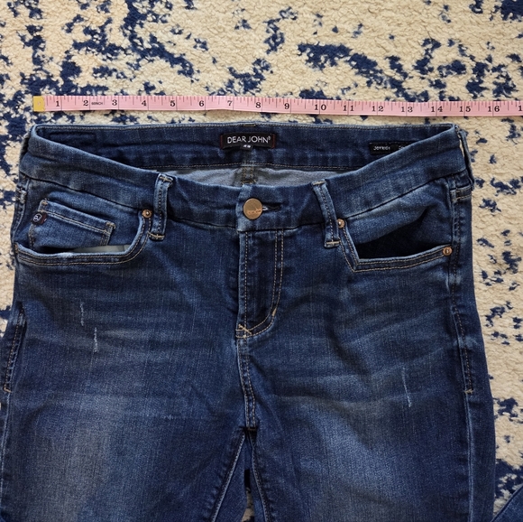 Dear John Dark Blue Skinny Jeans with Raw Hem - Picture 4 of 8